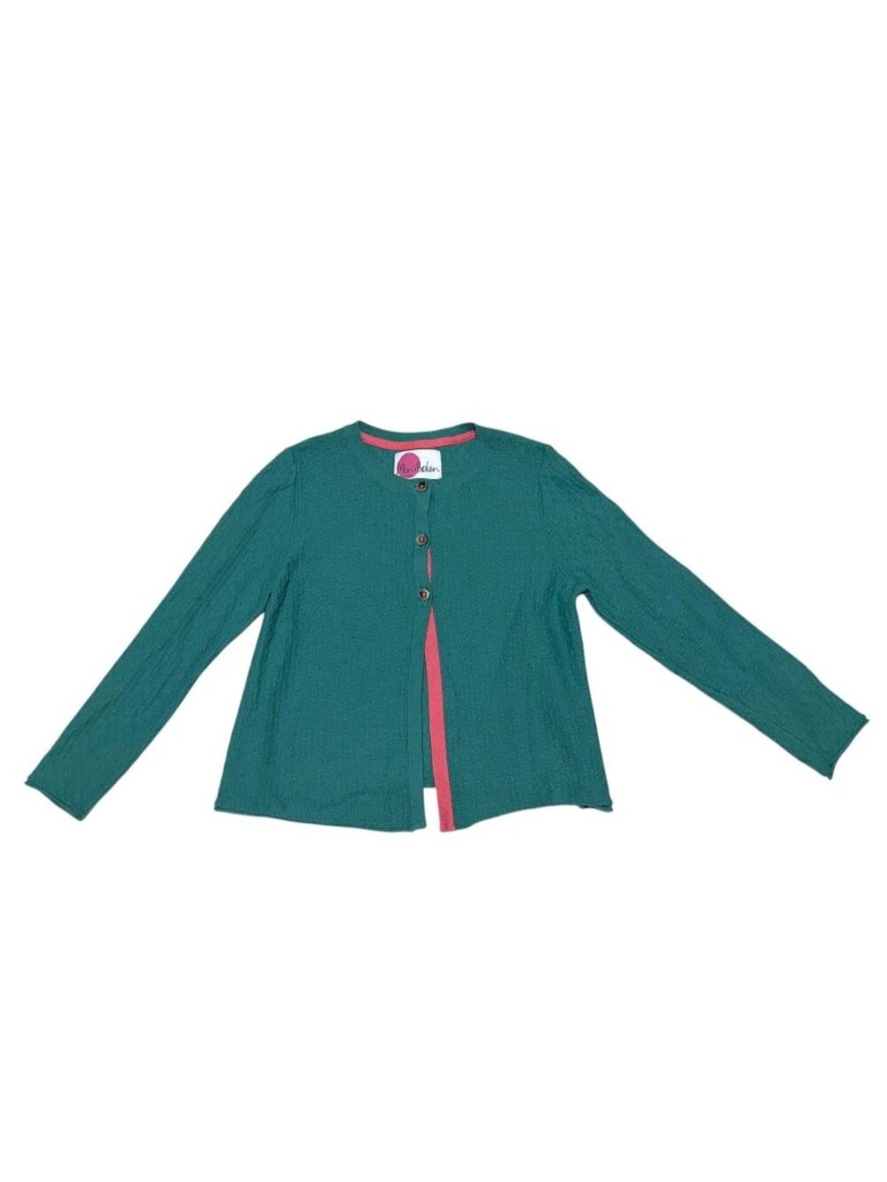 Mini Boden Cotton Cashmere Cardigan 5-6 Y Long Sleeves Textured Layer Retro